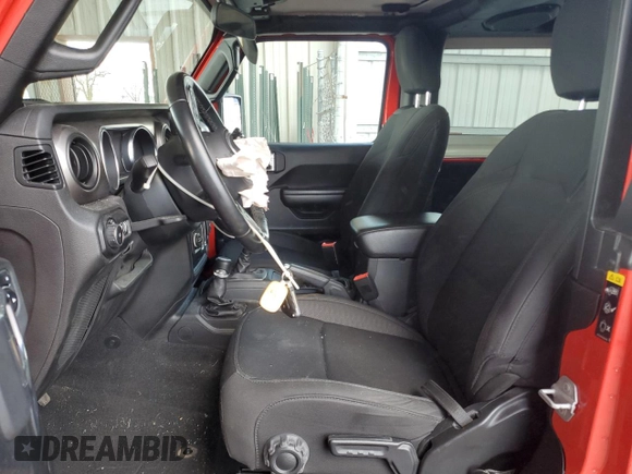 2020 Jeep Wrangler Sport S with VIN 1C4GJXAG4LW174753, listed as a Copart auction lot 52050005 with 45,056 mi miles and Salvage title. Bid and sale history available at DreamBid. Image 7.