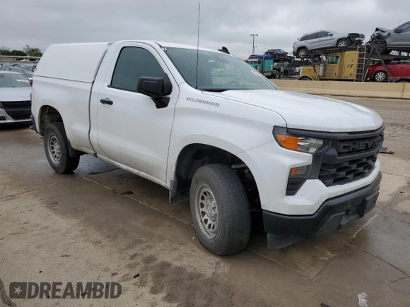 2023 Chevrolet Silverado 1500 Work Truck with VIN 3GCNAAEK0PG354402, listed as a Copart auction lot 51709215 with 81,714 mi miles and Clean Title. Bid and sale history available at carsss.com. Image 4.