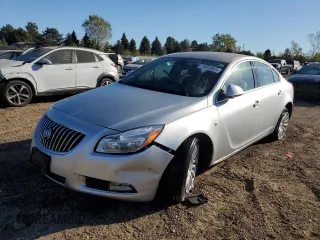 2011 Buick Regal CXL RL1 with VIN 2G4GN5EC4B9186291, listed as a Copart auction lot 74019104 with 27,646 mi miles and Salvage Title. Bid and sale history available at carsss.com. Image 1.