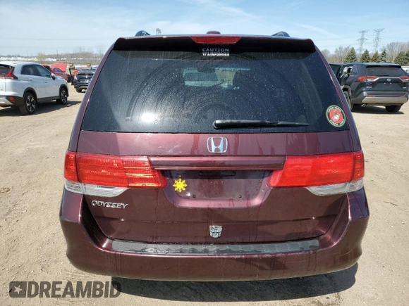 2010 Honda Odyssey EX-L with VIN 5FNRL3H60AB041353, listed as a Copart auction lot 52801315 with 120,253 mi miles and Salvage Title. Bid and sale history available at DreamBid. Image 6.