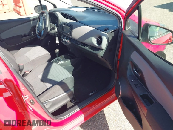 2015 Toyota Yaris L with VIN VNKKTUD38FA033446, listed as a IAAI auction lot 42014271 with 14,564 mi miles. Bid and sale history available at carsss.com. Image 5.