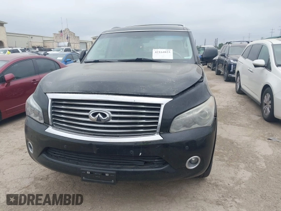 2013 Infiniti QX56 with VIN JN8AZ2NF6D9550697, listed as a IAAI auction lot 42164023 with 123,590 mi miles and . Bid and sale history available at DreamBid. Image 12.