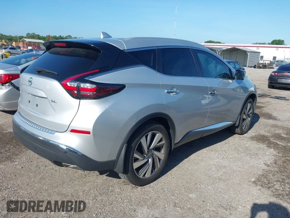 2020 Nissan Murano SL with VIN 5N1AZ2CJ6LN105493, listed as a IAAI auction lot 42487436 with 27,099 mi miles and . Bid and sale history available at DreamBid. Image 4.