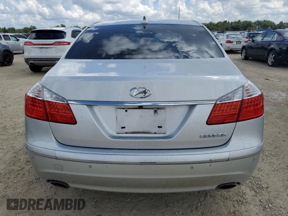 2009 Hyundai Genesis with VIN KMHGC46E79U043624, listed as a Copart auction lot 73968914 with 0 mi miles and Salvage Title. Bid and sale history available at carsss.com. Image 6.
