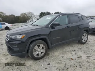 2022 Jeep Compass Latitude with VIN 3C4NJCBB1NT218123, listed as a Copart auction lot 48690445 with 71,465 mi miles and Salvage Title. Bid and sale history available at carsss.com. Image 1.