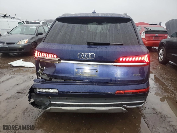 2021 Audi Q7 Premium with VIN WA1AJAF70MD026781, listed as a Copart auction lot 86375774 with 92,998 mi miles and Salvage Title. Bid and sale history available at carsss.com. Image 6.