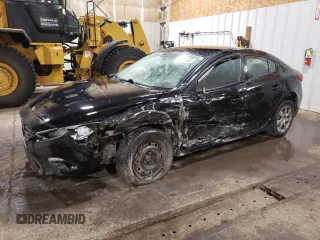 2014 Mazda 3 i SV with VIN JM1BM1T71E1146601, listed as a Copart auction lot 47246045 with 117,632 mi miles and Salvage Title. Bid and sale history available at DreamBid. Image 1.