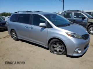 2015 Toyota Sienna SE with VIN 5TDXK3DC7FS546041, listed as a Copart auction lot 53992165 with 106,259 mi miles and Salvage Title. Bid and sale history available at carsss.com. Image 4.