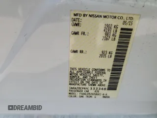 2015 Nissan LEAF S with VIN 1N4AZ0CP4FC333348, listed as a Copart auction lot 52202395 with 44,926 mi miles and Salvage Title. Bid and sale history available at DreamBid. Image 12.
