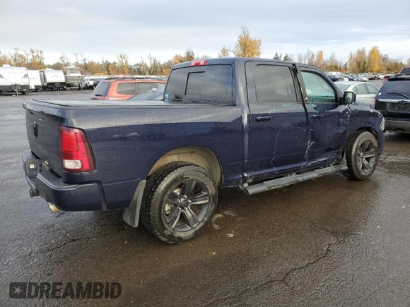 2016 Ram 1500 Sport with VIN 1C6RR7MT5GS381974, listed as a Copart auction lot 81850024 with 96,312 mi miles and Salvage title. Bid and sale history available at DreamBid. Image 3.