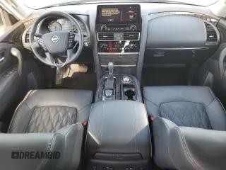 2024 Nissan Armada Platinum with VIN JN8AY2DB2R9853100, listed as a Copart auction lot 87037714 with 15,702 mi miles and Salvage Title. Bid and sale history available at carsss.com. Image 8.