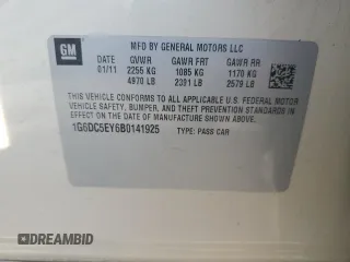 2011 Cadillac CTS with VIN 1G6DC5EY6B0141925, listed as a Copart auction lot 54479025 with Not Provided miles and Salvage Title. Bid and sale history available at DreamBid. Image 12.