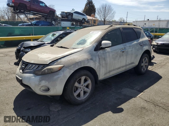 2009 Nissan Murano S with VIN JN8AZ18W99W215027, listed as a Copart auction lot 53029535 with 119,295 mi miles and Non Repairable. Bid and sale history available at DreamBid. Image 1.