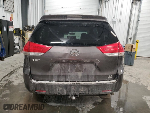 2011 Toyota Sienna LE with VIN 5TDJK3DC8BS008819, listed as a Copart auction lot 46245485 with 243,826 mi miles and Non Repairable. Bid and sale history available at carsss.com. Image 6.