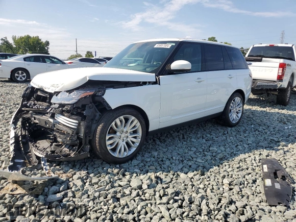 2018 Land Rover Range Rover HSE with VIN SALGS2RK6JA505795, listed as a Copart auction lot 65887004 with 24,926 mi miles and Salvage title. Bid and sale history available at DreamBid. Image 1.