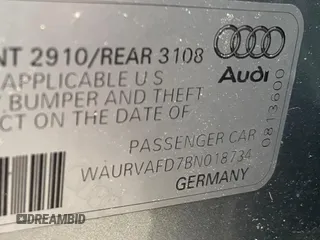 2011 Audi A8 with VIN WAURVAFD7BN018734, listed as a Copart auction lot 63735055 with 79,694 mi miles and Clean title. Bid and sale history available at DreamBid. Image 10.