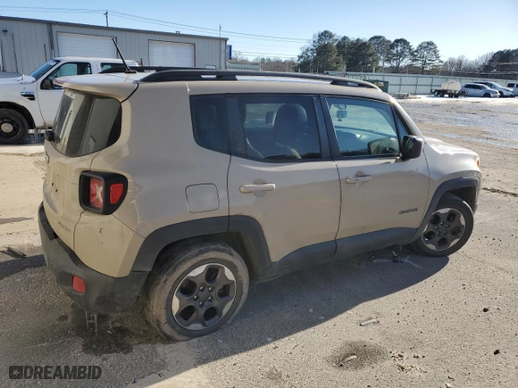 2016 Jeep Renegade Sport with VIN ZACCJAAT7GPE29276, listed as a Copart auction lot 43460375 with 130,826 mi miles and Salvage Title. Bid and sale history available at carsss.com. Image 3.