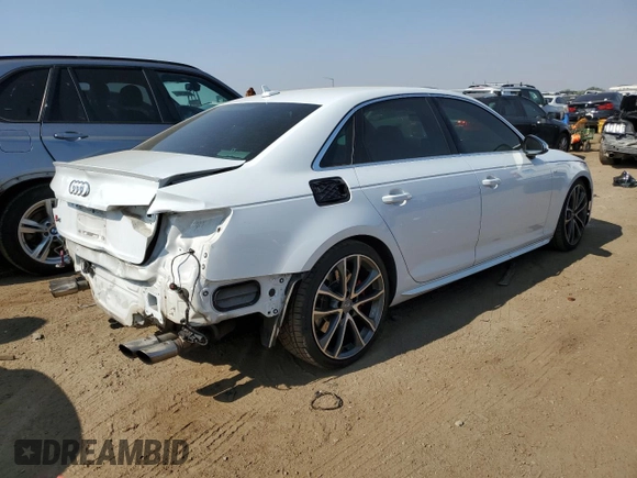 2018 Audi S4 Premium Plus with VIN WAUB4AF45JA201009, listed as a Copart auction lot 65605514 with 69,900 mi miles and Salvage Title. Bid and sale history available at carsss.com. Image 3.