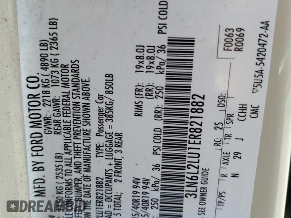2014 Lincoln MKZ Hybrid z VIN 3LN6L2LU1ER821882, wystawiony jako Copart lot #62751275 z przebiegiem 260 413 mil mil oraz Nie do naprawy • Non repairable. Historia ofert i sprzedaży dostępna na DreamBid. Obrazek 12.