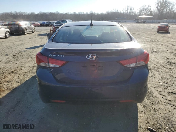 2013 Hyundai Elantra GLS PZEV with VIN KMHDH4AE8DU766273, listed as a Copart auction lot 44061105 with 127,349 mi miles and Salvage Title. Bid and sale history available at carsss.com. Image 6.