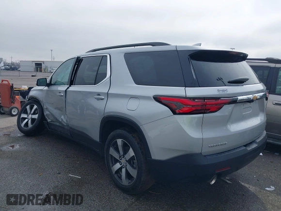 2022 Chevrolet Traverse LT Leather with VIN 1GNERHKW7NJ128403, listed as a IAAI auction lot 41384893 with 100,661 mi miles. Bid and sale history available at carsss.com. Image 3.