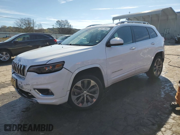 2019 Jeep Cherokee Overland with VIN 1C4PJMJN1KD269004, listed as a Copart auction lot 79611944 with 52,076 mi miles and Salvage title. Bid and sale history available at DreamBid. Image 1.