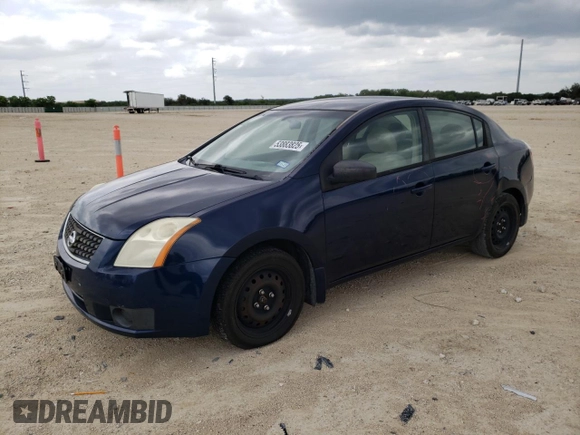 2007 Nissan Sentra 2.0 with VIN 3N1AB61E17L631061, listed as a Copart auction lot 53883825 with 188,738 mi miles and Salvage Title. Bid and sale history available at DreamBid. Image 1.