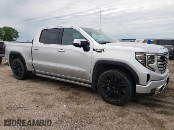 2022 GMC Sierra 1500 with VIN 3GTUUGET9NG526647, listed as a Copart auction lot 60050314 with 42,757 mi miles and Salvage Title. Bid and sale history available at DreamBid. Image 4.