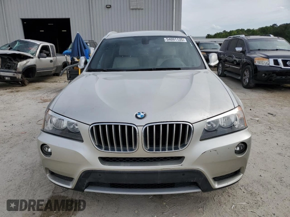 2013 BMW X3 xDrive28i with VIN 5UXWX9C57D0D01583, listed as a Copart auction lot 54091135 with 133,506 mi miles and Clean Title. Bid and sale history available at carsss.com. Image 5.