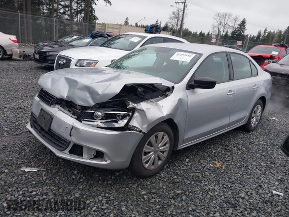 2011 Volkswagen Jetta Sedan S with VIN 3VW2K7AJ8BM363162, listed as a IAAI auction lot 41253390 with 153,014 mi miles. Bid and sale history available at carsss.com. Image 2.