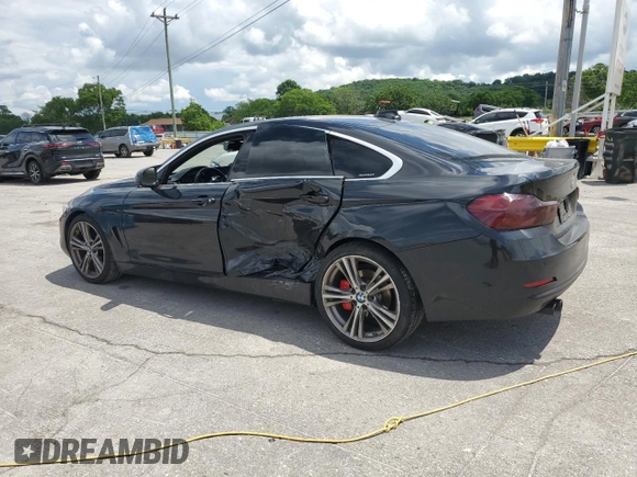 2017 BMW 4 Series 430i with VIN WBA4F7C5XHG437682, listed as a Copart auction lot 56781835 with 129,639 mi miles and Salvage title. Bid and sale history available at DreamBid. Image 2.