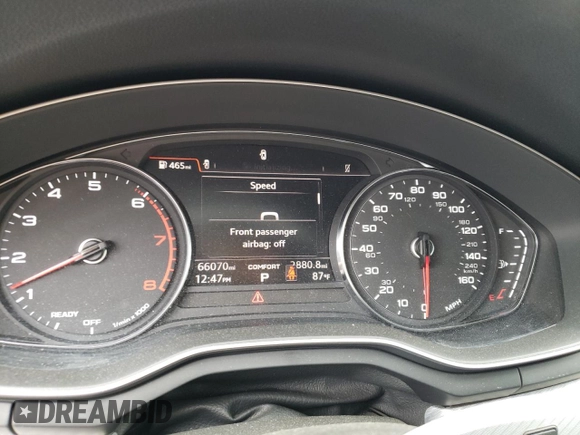 2018 Audi A5 Sportback Premium with VIN WAUDNCF52JA016930, listed as a Copart auction lot 65779724 with 66,070 mi miles and Salvage Title. Bid and sale history available at carsss.com. Image 9.