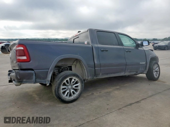 2020 Ram 1500 Laramie with VIN 1C6SRFJT1LN355834, listed as a Copart auction lot 57878305 with Not provided miles and Salvage title. Bid and sale history available at DreamBid. Image 3.