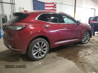 2021 Buick Envision Avenir with VIN LRBFZSR42MD166292, listed as a Copart auction lot 41737605 with 21,560 mi miles and Salvage Title. Bid and sale history available at carsss.com. Image 3.