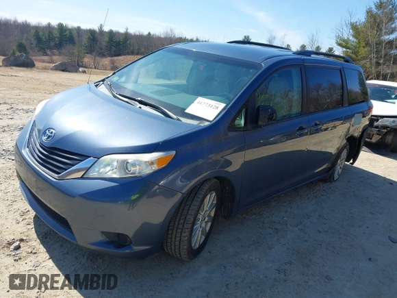 2014 Toyota Sienna LE with VIN 5TDJK3DC4ES087457, listed as a IAAI auction lot 41773128 with 103,993 mi miles and . Bid and sale history available at DreamBid. Image 2.
