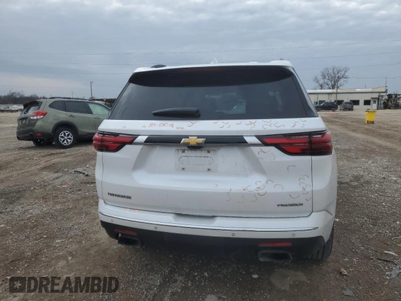 2022 Chevrolet Traverse Premier with VIN 1GNERKKWXNJ175552, listed as a Copart auction lot 41934655 with 63,582 mi miles and Clean title. Bid and sale history available at DreamBid. Image 6.