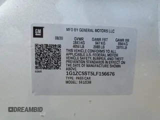 2020 Chevrolet Malibu LS with VIN 1G1ZC5ST5LF156676, listed as a Copart auction lot 50887165 with Not Provided miles and Clean Title. Bid and sale history available at DreamBid. Image 13.