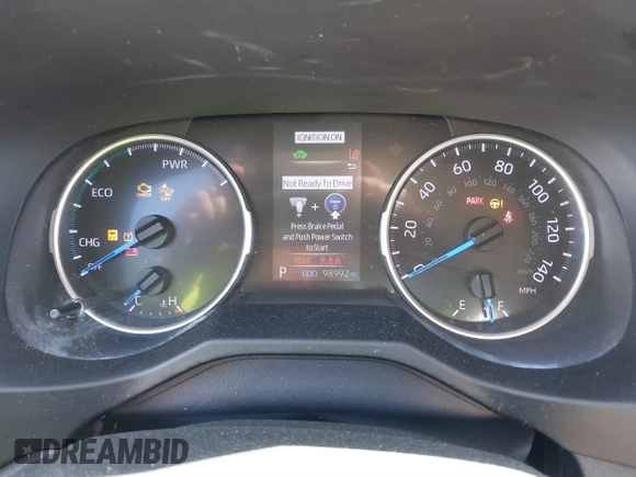 2021 Toyota RAV4 Hybrid LE with VIN 4T3B6RFV3MU047815, listed as a IAAI auction lot 41803677 with 98,992 mi miles. Bid and sale history available at carsss.com. Image 7.