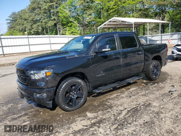 2020 Ram 1500 Big Horn with VIN 1C6SRFFT8LN117665, listed as a Copart auction lot 52289725 with 110,684 mi miles and Salvage title. Bid and sale history available at DreamBid. Image 1.