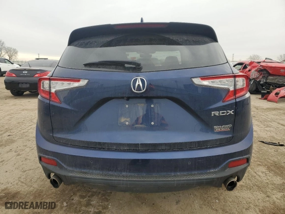 2020 Acura RDX w/Technology Pkg with VIN 5J8TC2H59LL007341, listed as a Copart auction lot 84537674 with 0 mi miles and Salvage Title. Bid and sale history available at carsss.com. Image 6.