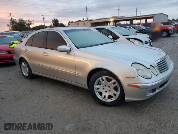 2003 Mercedes-Benz E-Class 3.2L with VIN WDBUF65J33A141727, listed as a Copart auction lot 73990174 with 0 mi miles and Salvage Title. Bid and sale history available at carsss.com. Image 4.