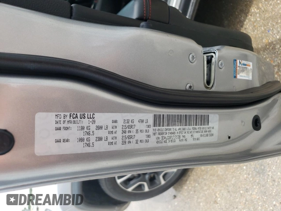 2020 Jeep Compass Trailhawk z VIN 3C4NJDDB7LT171728, wystawiony jako Copart lot #60919295 z przebiegiem 81 826 mil mil oraz Szkoda całkowita • Salvage title. Historia ofert i sprzedaży dostępna na DreamBid. Obrazek 13.