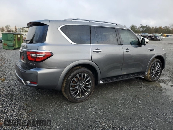 2023 Nissan Armada Platinum with VIN JN8AY2DA0P9405121, listed as a Copart auction lot 78099894 with 2,799 mi miles and Non Repairable. Bid and sale history available at carsss.com. Image 3.