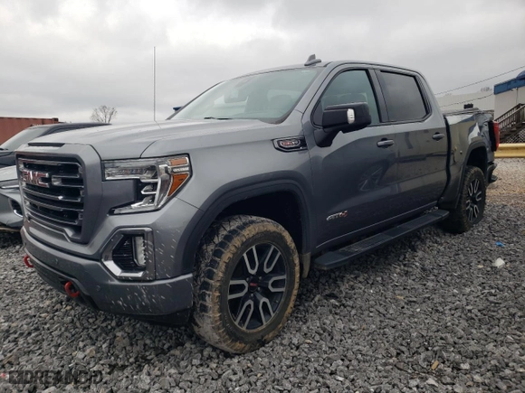 2019 GMC Sierra 1500 AT4 with VIN 3GTP9EEL2KG149027, listed as a Copart auction lot 45293045 with 56,328 mi miles and Salvage Title. Bid and sale history available at carsss.com. Image 1.