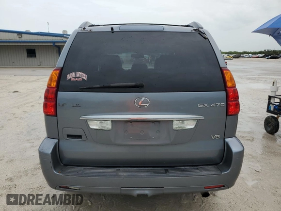 2004 Lexus GX 470 z VIN JTJBT20X740031726, wystawiony jako Copart lot #59712925 z przebiegiem 199 567 mil mil oraz Czysty tytuł • Clean title. Historia ofert i sprzedaży dostępna na DreamBid. Obrazek 6.