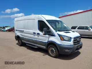 2020 Ford Transit Cargo z VIN 1FTBR1C89LKA88934, wystawiony jako IAAI lot #40128923 z przebiegiem 56 372 mil mil oraz . Historia ofert i sprzedaży dostępna na DreamBid. Obrazek 1.