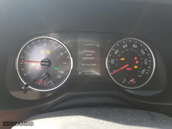 2020 Toyota RAV4 LE with VIN 2T3K1RFV2LC068556, listed as a Copart auction lot 49123785 with 69,315 mi miles and Salvage Title. Bid and sale history available at carsss.com. Image 9.
