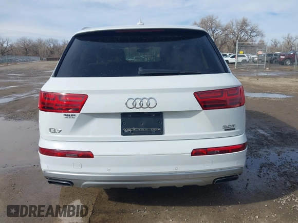 2017 Audi Q7 Premium Plus with VIN WA1LAAF70HD042719, listed as a IAAI auction lot 41653074 with 52,287 mi miles. Bid and sale history available at carsss.com. Image 16.