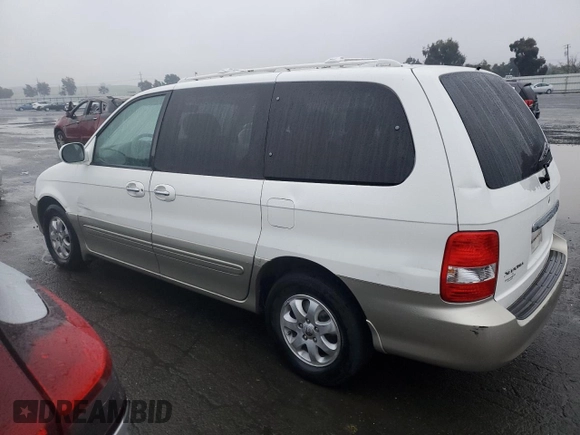 2005 Kia Sedona LX with VIN KNDUP132356753784, listed as a Copart auction lot 85112374 with 169,123 mi miles and Salvage Title. Bid and sale history available at carsss.com. Image 2.