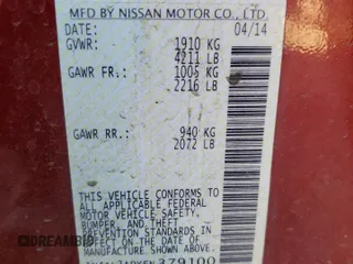 2014 Nissan Altima S with VIN 1N4AL3APXEN379100, listed as a Copart auction lot 47082455 with 82,128 mi miles and Salvage Title. Bid and sale history available at carsss.com. Image 14.